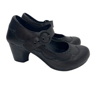 DANSKO Nevin Leather Mary Jane Size 37 EU / 6.5 -7 US Western Buckle Heeled Shoe